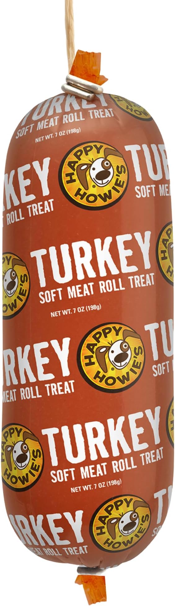 Happy Howie's Soft Meat Roll Treat - Soft Dog Food Rolls, High Protein, Natural Ingredients, for All Dogs, Made in USA - Turkey, 7 Oz (Pack of 1)