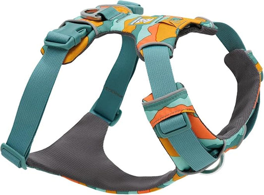 Ruffwear, Front Range Dog Harness, Reflective Soft Padded Everyday Harness with Dual Leash Clips, Adjustable and Lightweight Fit for Training or Walking for All Dogs, Spring Mountains, XX-Small