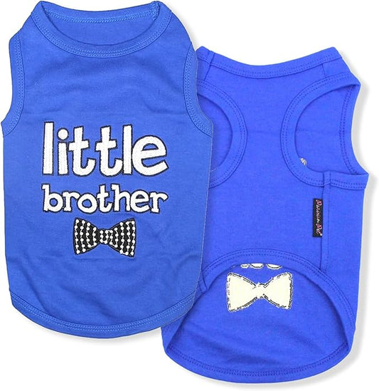 Parisian Pet Dog Cat Clothes Tee Shirts Little Brother T-Shirt, XL