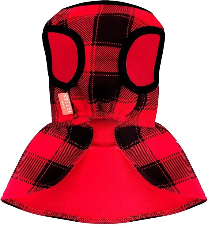 KYEESE Christmas Dog Dress Red Buffalo Check Dog Dresses with Bowtie Medium Dog Dress
