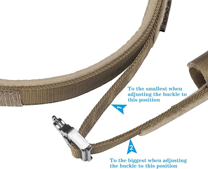 EXCELLENT ELITE SPANKER Tactical Dog Collar Nylon Adjustable Training Collar Military Dog Collar Heavy Duty Metal Buckle with Control Handle for Medium and Large Dogs with Patches(COB-L)