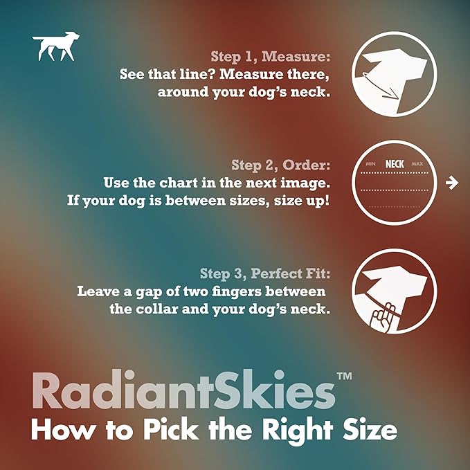 Tuff Pupper Premium Adjustable Dog Collar for Large Girl Dogs, Stylish Pattern Collars Designed in USA, Quick Release Buckle, RadiantSkies Print for Female Dogs, Large (1 Inch Wide x 18-26 Inch Neck)