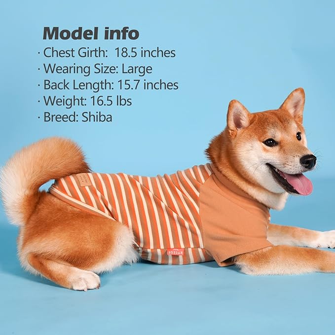 KYEESE 2Pack Soft Lightweight Dog Sweater - Fleece Sweatshirt Comfort Dachshund Clothes Pullover - Stretchy Coats for Medium Dogs Boy