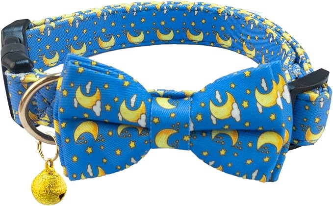 SuperBuddy Dog Collar, Adjustable Dog Collar with Bowtie, Pet Collar for Dog Soft Bowtie Dog Collars for Small Medium Large Pet