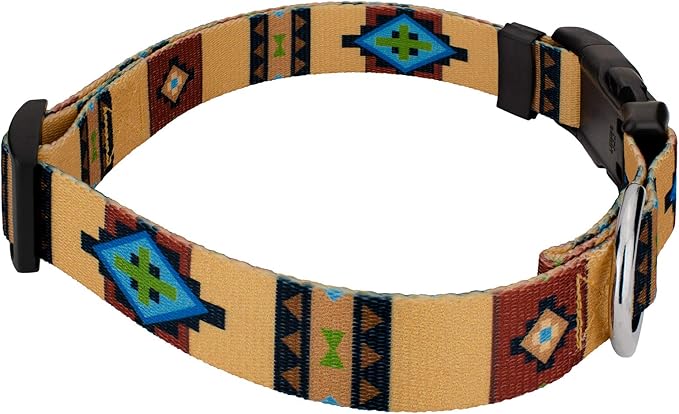 Country Brook Petz - Deluxe Native Arizona Dog Collar - Made in U.S.A. - Country and Western Collection Featuring Rustic Designs (5/8 Inch, Small)