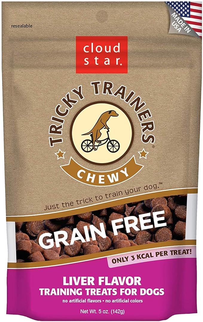 Cloud Star Tricky Trainers Chewy & Grain Free, Low Calorie Dog Training Treats, Baked in the USA