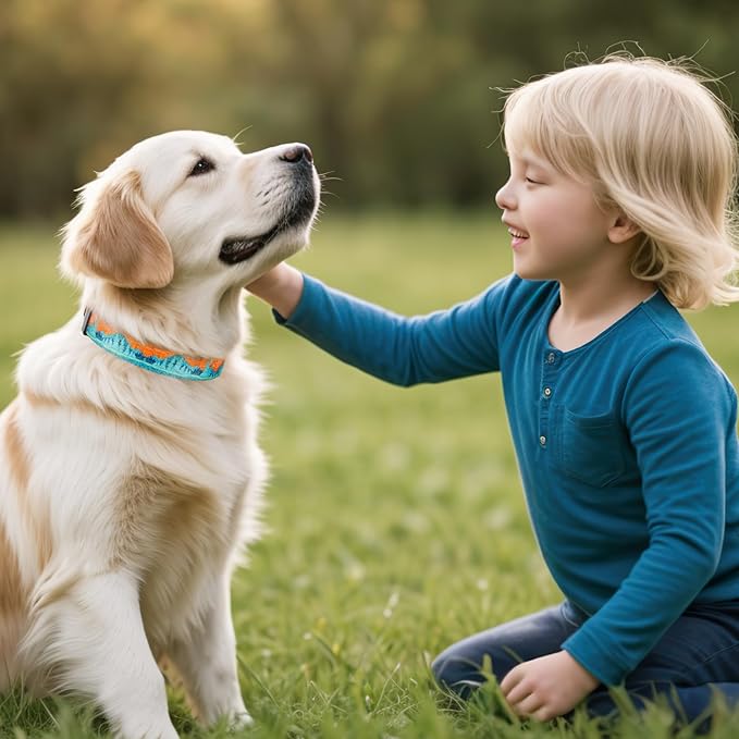 Timos Dog Collar, Adjustable Soft Dog Collar for Small Medium Large Dogs, Patterned Puppy Collars with Quick Release Buckle for Boy and Girl Female Dogs,XS Length 8.5''-11''