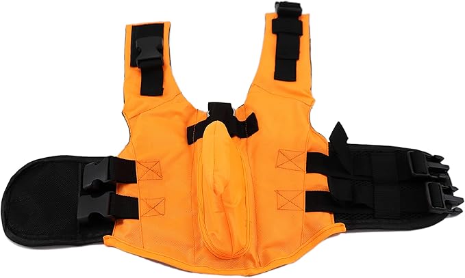 GabeFish Shark Life Jacket for Dogs, Cats, Cute Puppy Float, Orange, Size XS