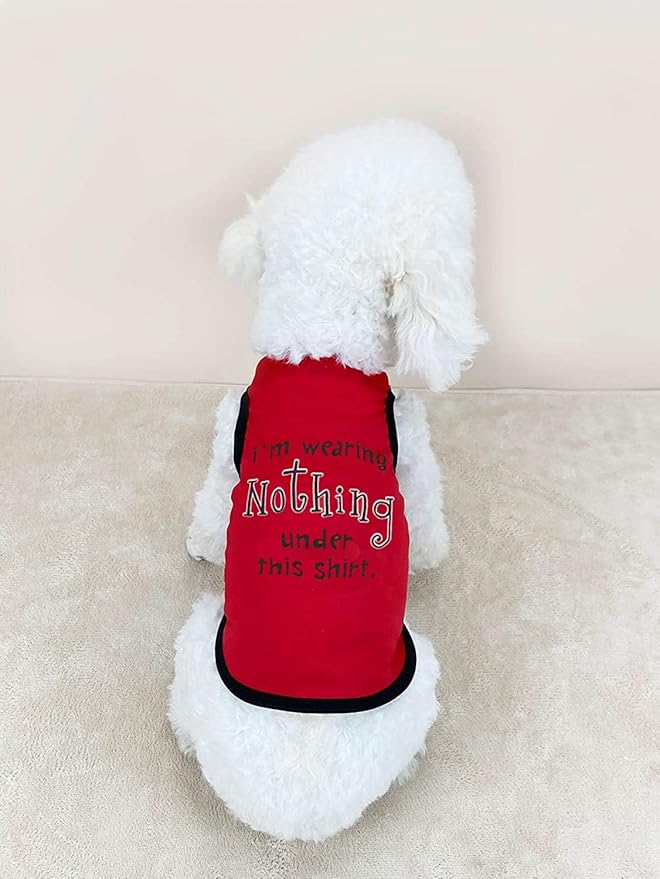 6 Pack Small Puppy Shirts for Dogs - Boys & Girls T-Shirts - Chihuahua & Cat Clothes - FBI K9 Pattern