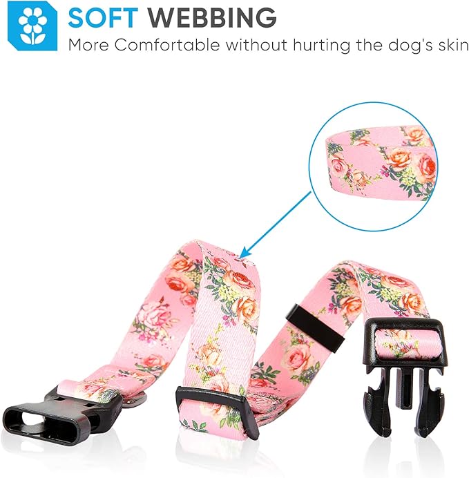 Timos Dog Collar, Adjustable Soft Dog Collar for Small Medium Large Dogs, Patterned Puppy Collars with Quick Release Buckle for Boy and Girl Female Dogs,XS Length 8.5''-11''