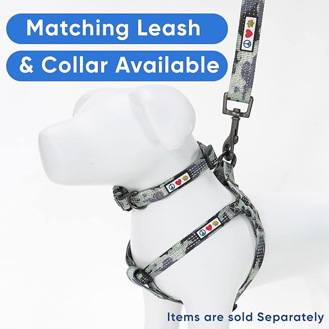 Pawtitas Dog Harness Medium Sized Dog Camouflage Grey Dog Harness Step in from a Senior Dog to a Puppy Harness Adjustable Reflective Dog Harness S Reflective Dog Vest