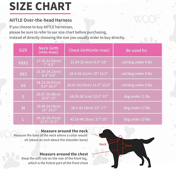 AIITLE No Pull Dog Harness and Leash Set, Step in Adjustable Dog Harness with Padded Vest for All Weather, Reflective Pet Harness, Easy to Put on Small Dogs Pink S