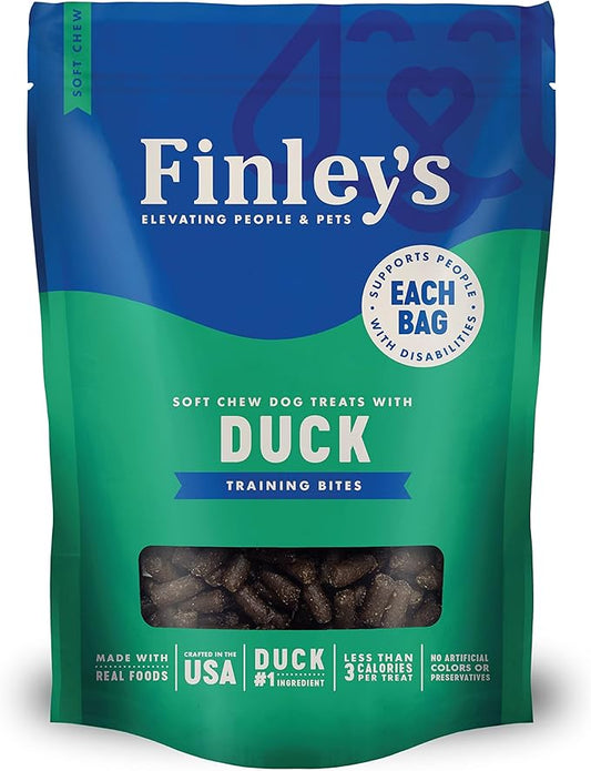 Finley's Duck Training Bites, Low Calorie, All Natural Soft Chew Dog Treats, 16 Ounce (Pack of 1)
