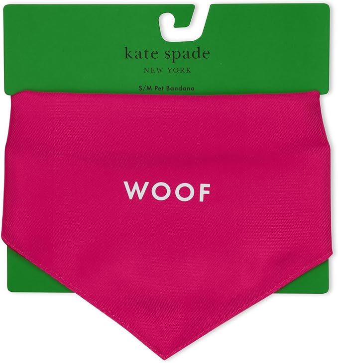 kate spade new york Pet Bandana for Boy or Girl Dogs, Lightweight Bandana for Dog, Cute Dog Scarf for Small or Medium Pets, Red and Pink