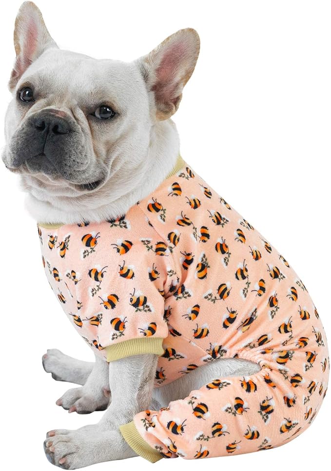 CuteBone Dog Pajamas Costumes Fleece Pet Clothes Puppy Onesie Winter Holiday Cute Cat Jammies Keep Your Pet Warm in The Cold Weather P121M