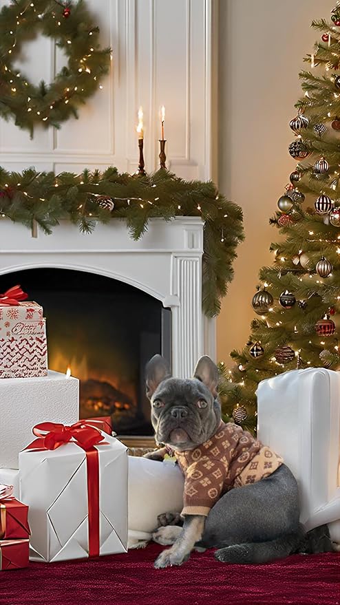 Designer Dog Clothes Sweater Shirt Outfit Small XS Teacup Cute Dogs Puppies French Bulldog Dachshund Chihuahua Cats Maltese Boy Girl (X-Small, Chewypawtton)