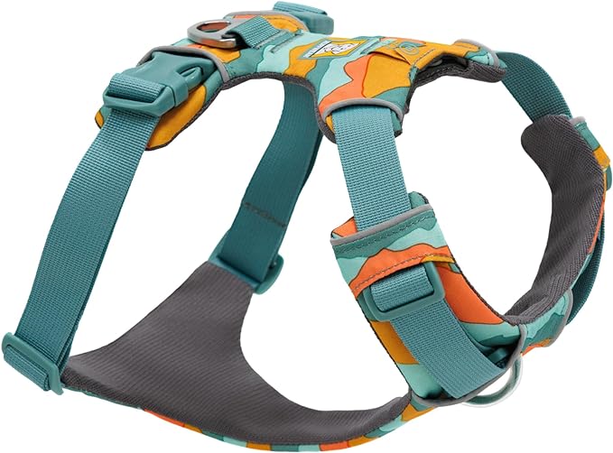 Ruffwear, Front Range Dog Harness, Reflective Soft Padded Everyday Harness with Dual Leash Clips, Adjustable and Lightweight Fit for Training or Walking for All Dogs, Spring Mountains, XX-Small
