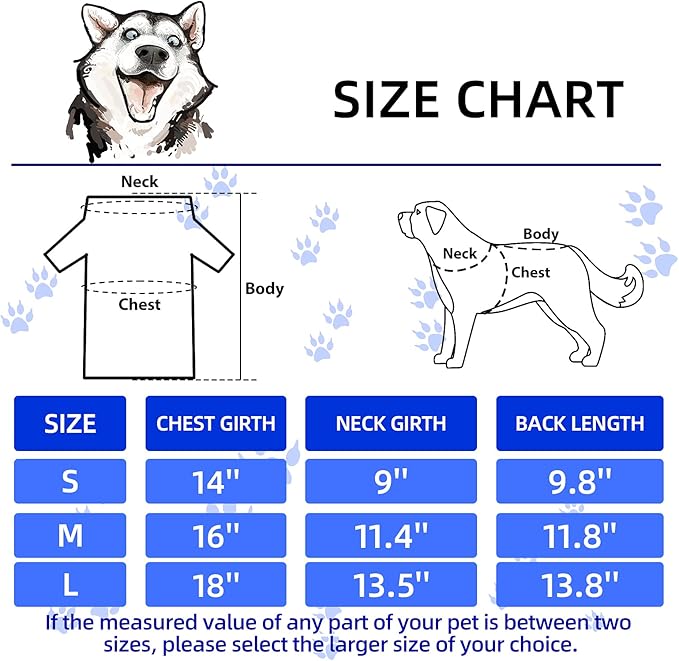 Saintrygo 8 Pieces Dog Shirts Pet Printed Clothes with Funny Letters Summer Pet T Shirts Cool Puppy Breathable Dog Outfit Soft Sweatshirt Cats(Classic Pattern,Large)
