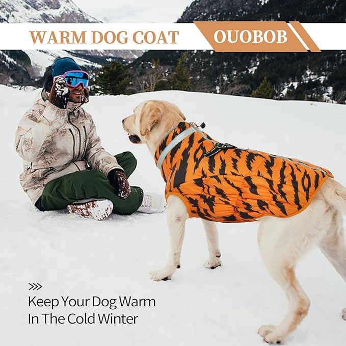 Dog Coats for Small Dogs, Puppy Coat, Warm Winter Jacket, XS Dog Coat with Harness Built in, Waterproof Pet Cold Weather Coats, Puppy Winter Clothes Snowsuit Chihuahua Maltese,XS