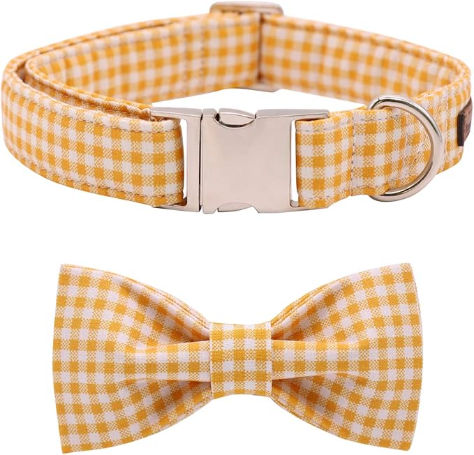 Lionet Paws Dog Collar with Bowtie, Durable Adjustable and Comfortable Collar for Large Dogs, Neck 16-24in