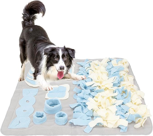 Snuffle Mat for Dogs, S Size 25.6" x 25.4" for Small Breed Dogs, Non-Slip&Durable&Machine Washable Interactive Sniff mat for Pets, Encourage Pet’s Natural Foraging Skill.