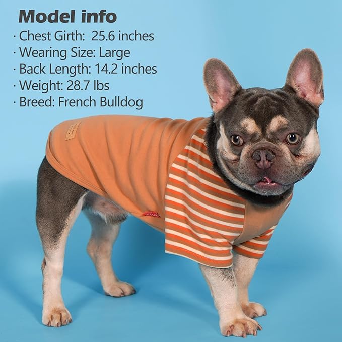 KYEESE 2Pack Soft Dog Sweaters for Small and Medium Dogs - Fleece Sweatshirt Pullover Clothes for Male Boy Dachshund - Stretchy Comfort Coats