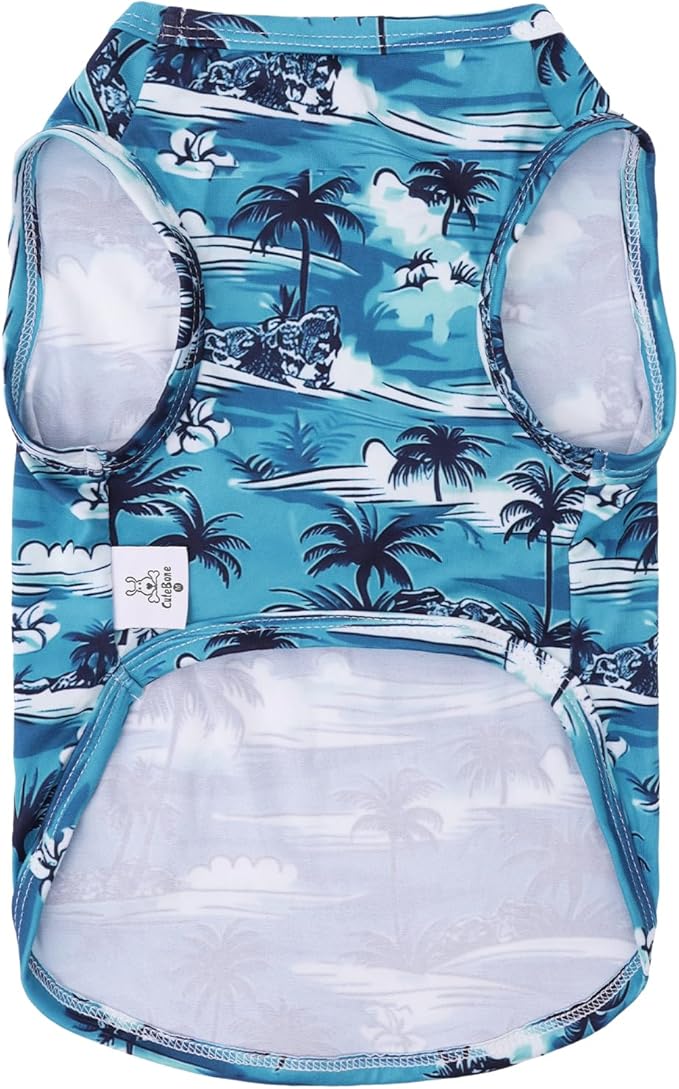 CuteBone Dog Shirts 2-Pack Soft Pet Clothes Breathable Summer Vest for Small Puppy and Stretchy Cat Apparel 2BX19S