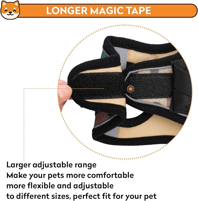 Dog Harness with Leash Set, No-Pull Step-in Reflective Pet Harness with 1 Leash Clips, Adjustable Soft Padded Easy Walk Dog Vest for Small Medium Large Dogs, Cats(Camouflage, Medium)