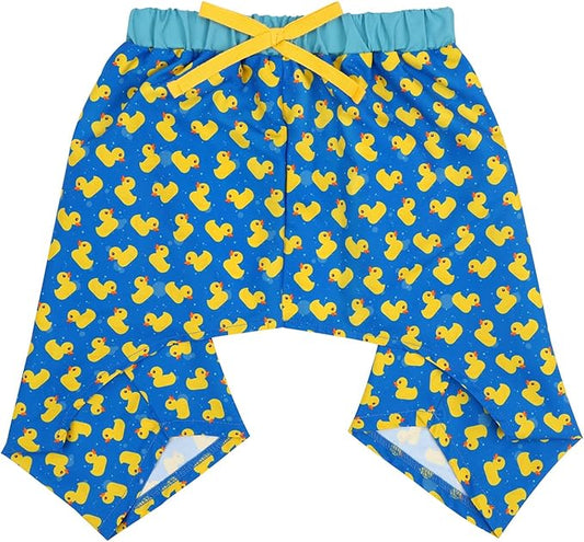 HDE Dog Swim Trunks Hawaiian Board Shorts Beach Pool Swimsuit for XS to XXL Dogs Rubber Ducks - M