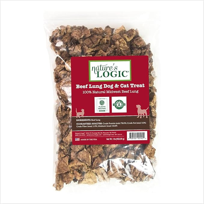 Nature's Logic Beef Lung Treat, 1lb