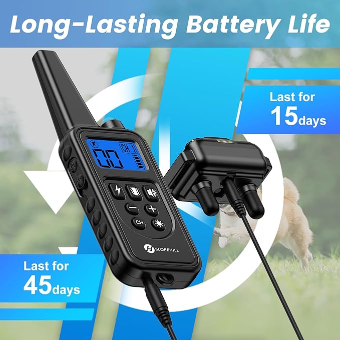 Dog Training Collar with 7 Training Modes, 2600Ft Remote Electronic Dog Shock Collar, Electric Shock Collar for Small Medium Large Dogs (Green)