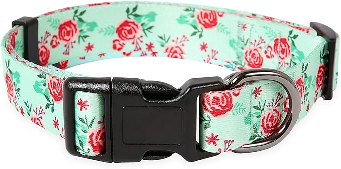 Timos Dog Collar, Adjustable Soft Dog Collar for Small Medium Large Dogs,Print Patterned Puppy Collars with Quick Release Buckle for Boy and Girl Female Dogs,L Length 15.94''-25.59'