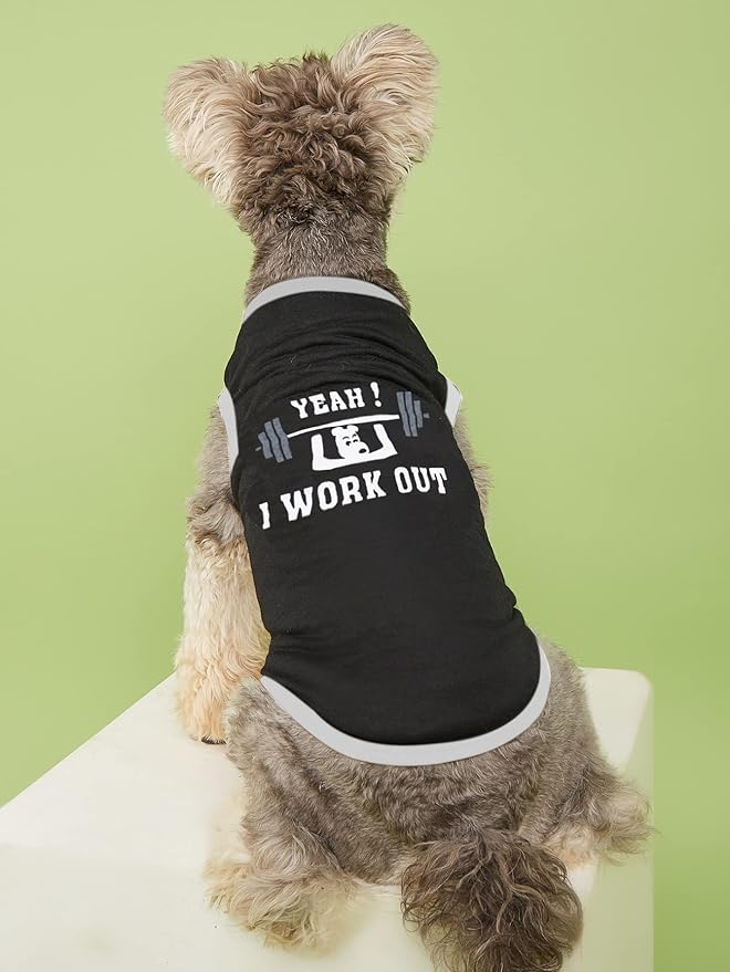 6 Pack Small Puppy Shirts for Dogs - Boys & Girls T-Shirts - Chihuahua & Cat Clothes - FBI K9 Pattern