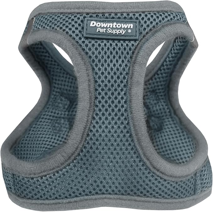 Downtown Pet Supply Step in Dog Harness No Pull, X-Large, Titanium - Adjustable Harness with Padded Mesh Fabric and Reflective Trim - Buckle Strap Harness for Dogs