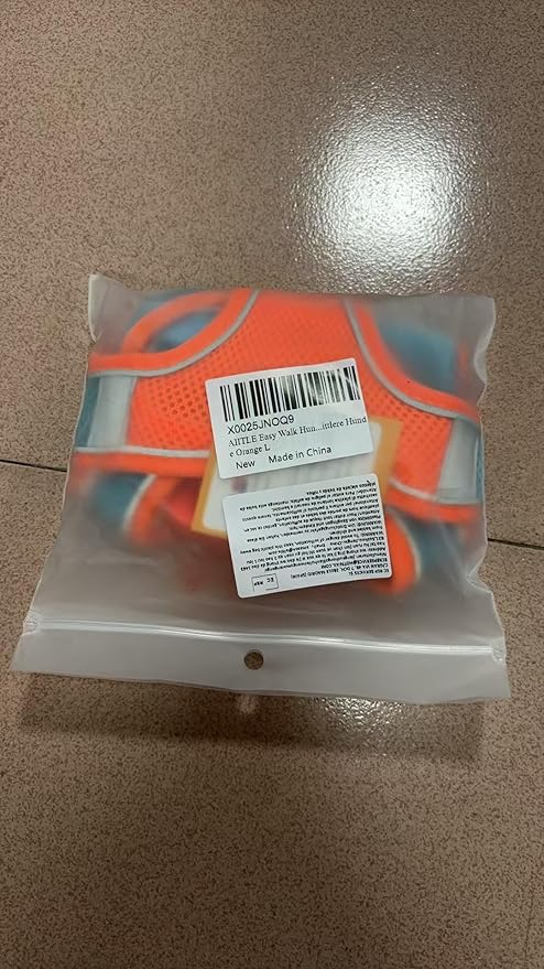 Aiitle Easy Walk Dog Harness and Leash Set - Pet Supply No Pull, Step in Adjustable Dog Harness with Padded Vest for Medium Dogs, Orange L