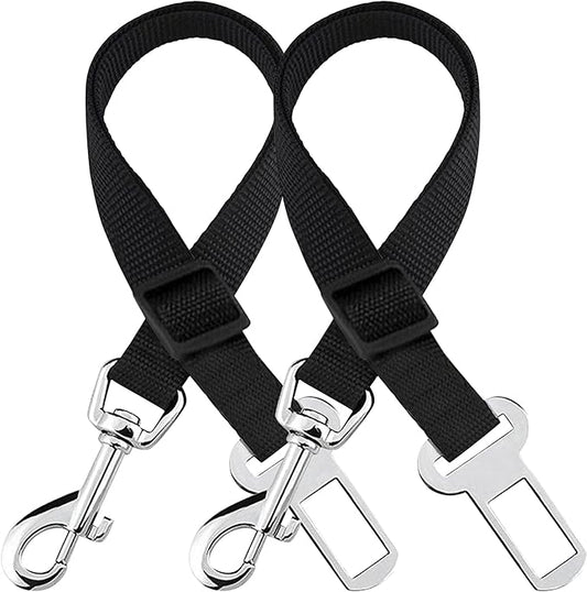 SunGrow Dog Seat Belt for Car, Adjustable Nylon Pet Seatbelt, Supports All Cars, Dog Car Leash Seat Belt, Seatbelt for Dogs, Cats & Ferrets Travel Harness