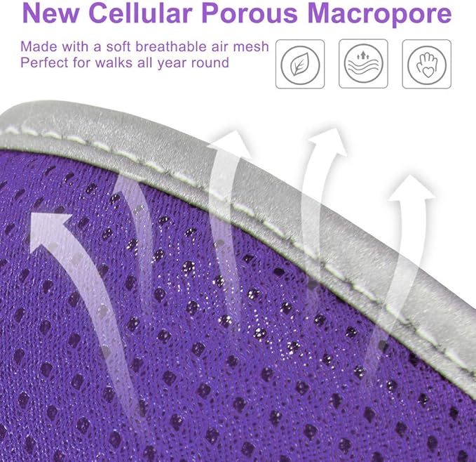 Puppy Harness and Leash Set - Dog Vest Harness for Small Dogs Medium Dogs- Adjustable Reflective Step in Harness for Dogs - Soft Mesh Comfort Fit No Pull No Choke (S, Purple)