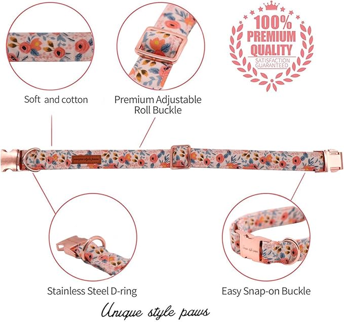 Unique style paws Dog Collar Bow tie Collar Adjustable Collars for Dogs and Cats Small Medium Large