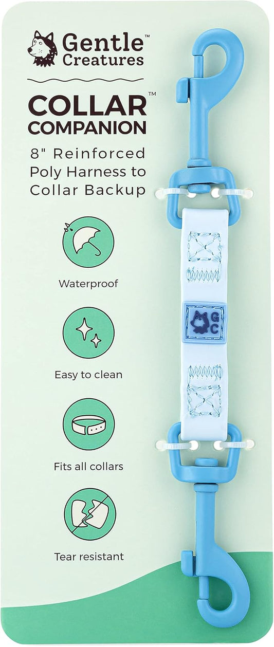 Gentle Creatures Collar Companion - Reinforced, Waterproof Poly Backup Clip for Dog Harness and Collar Safety Clip