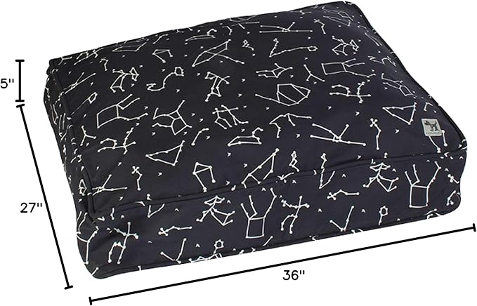 Molly Mutt Medium to Large Dog Bed Cover - Rocketman Print - Measures 27”x36”x5’’ - 100% Cotton - Durable - Breathable - Sustainable - Machine Washable Dog Bed Cover