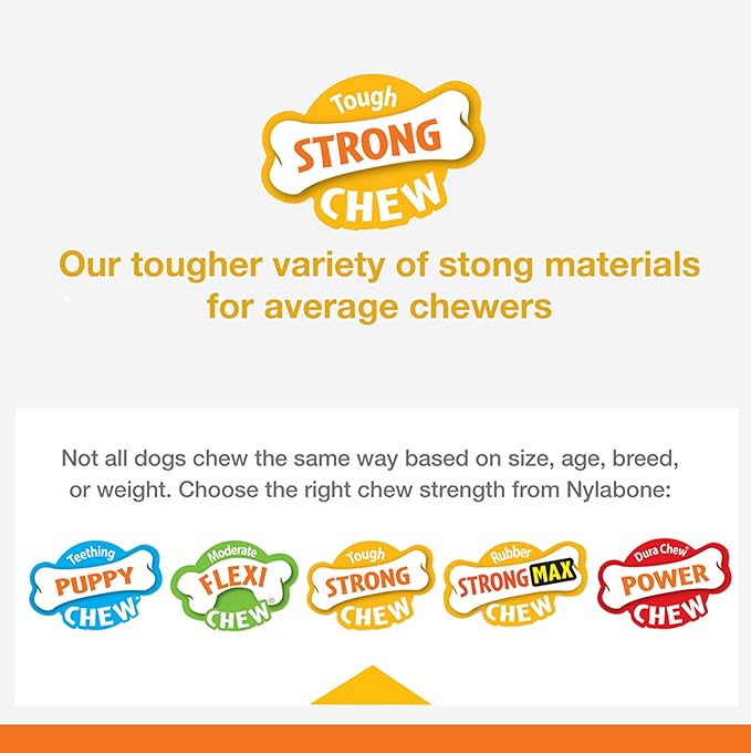 Nylabone Dog Gift Box, Includes 3 Rubber Strong Chew Toys and 1 Natural Treat, Gifts for Dogs, Large - Up to 50 lbs, 4 Pack