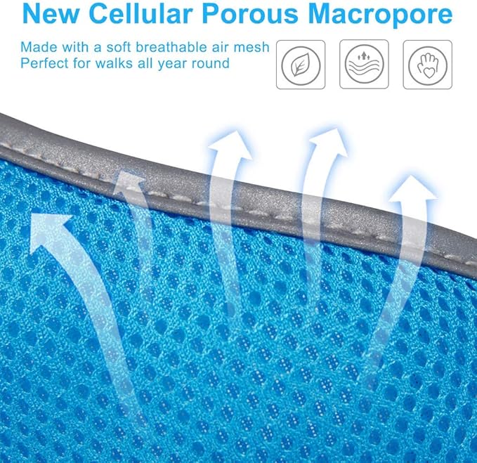 Puppy Harness and Leash Set - Dog Vest Harness for Small Dogs Medium Dogs- Adjustable Reflective Step in Harness for Dogs - Soft Mesh Comfort Fit No Pull No Choke (S, Light Blue)