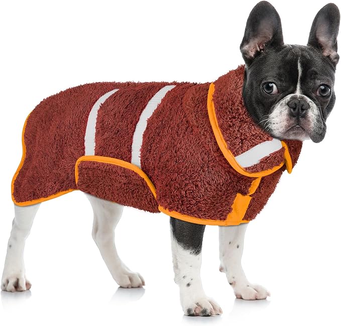 Dog Bathrobe Super Absorbent Dog Towels for Drying Dogs Large Quick Drying Puppy Robes for After Bath Soft Puppy Towel Adjustable Dry Coat to Keep Warm(S-XXL)