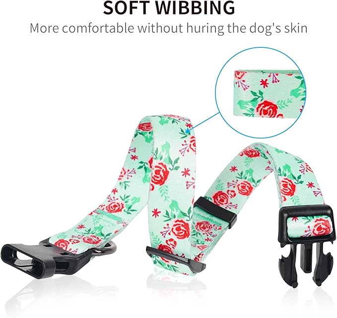Timos Dog Collar, Adjustable Soft Dog Collar for Small Medium Large Dogs,Print Patterned Puppy Collars with Quick Release Buckle for Boy and Girl Female Dogs,L Length 15.94''-25.59'