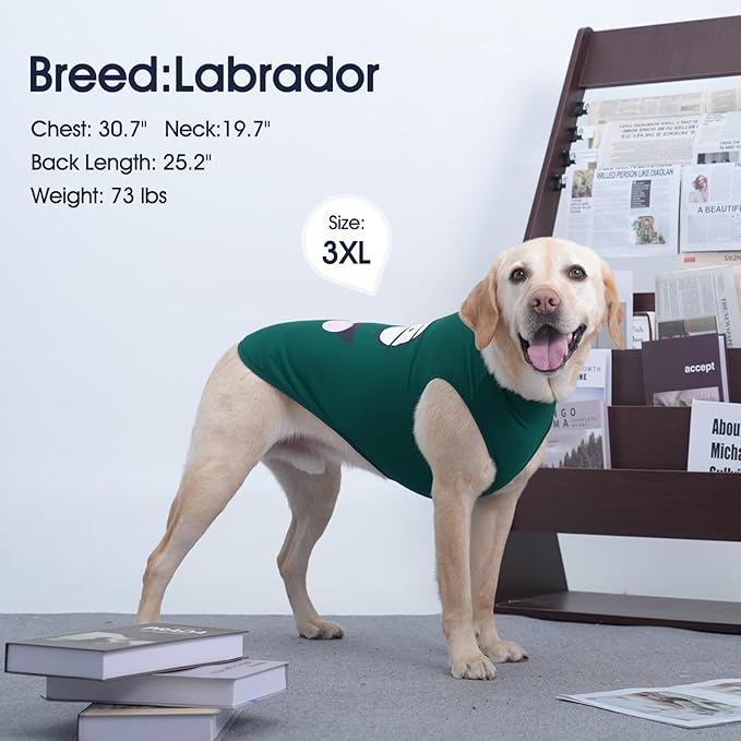 IECOii 2 Pack Pet Tank Top Tee Sleeveless| X-Large |Summer Dog Clothes Apparel,Pet Funny Costume Doggy T-Shirts Clothing for Medium Dog Puppy Outfit Keep Body Heat Hot Weather Beach Trip, Red+Green