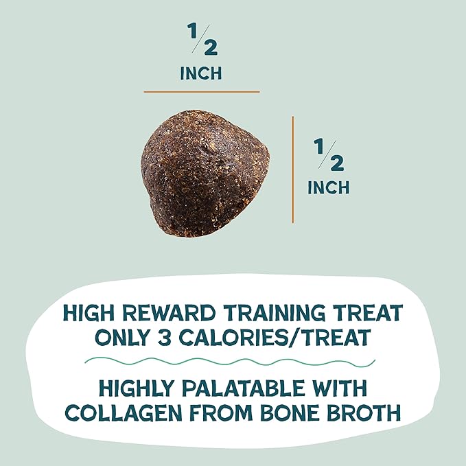 Shameless Pets Dog Training Treats, Bone Broth Bits- Natural & Healthy Puppy Treats - Soft Training Treats with Naturally Occurring Collagen - Medium Dog Treats, 8 oz (1 Count)