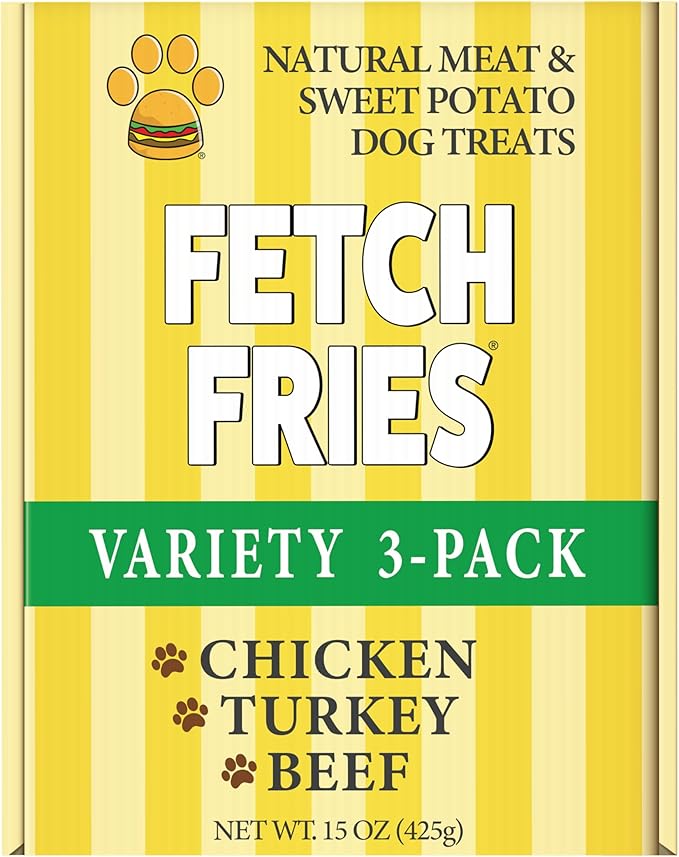 Chicken, Turkey, and Beef with Sweet Potato Dog Treats, Soft Jerky for Small and Large Breeds, Naturally Healthy, Made in The USA, 3-Pack of 5 oz Bags (15 oz Total)