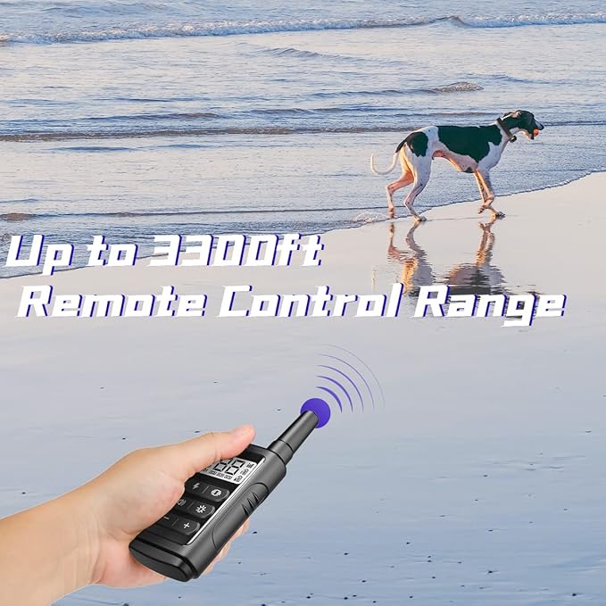 Dog Training Collar with 3300Ft Remote Range 4 Training Modes for Large Medium Small Dogs Rechargable Waterproof Electric Collar with Remote