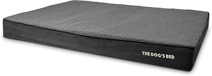 The Dog’s Bed Orthopedic Jumbo Memory Foam Dog Bed, XXXL Grey Plush 64x44, Pain Relief for Arthritis, Hip & Elbow Dysplasia, Post Surgery, Lameness, Supportive, Waterproof Washable Cover