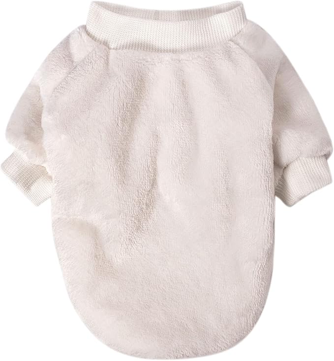 FabriCastle Small Dog Sweaters, 3-Pack Dog & Cat Clothes, Ultra Soft and Warm Pet Jackets for Small Dogs Boy & Girl, Winter Pet Apparel Costumes, Puppy Outfits (Beige,Light Green,Yellow, Large)